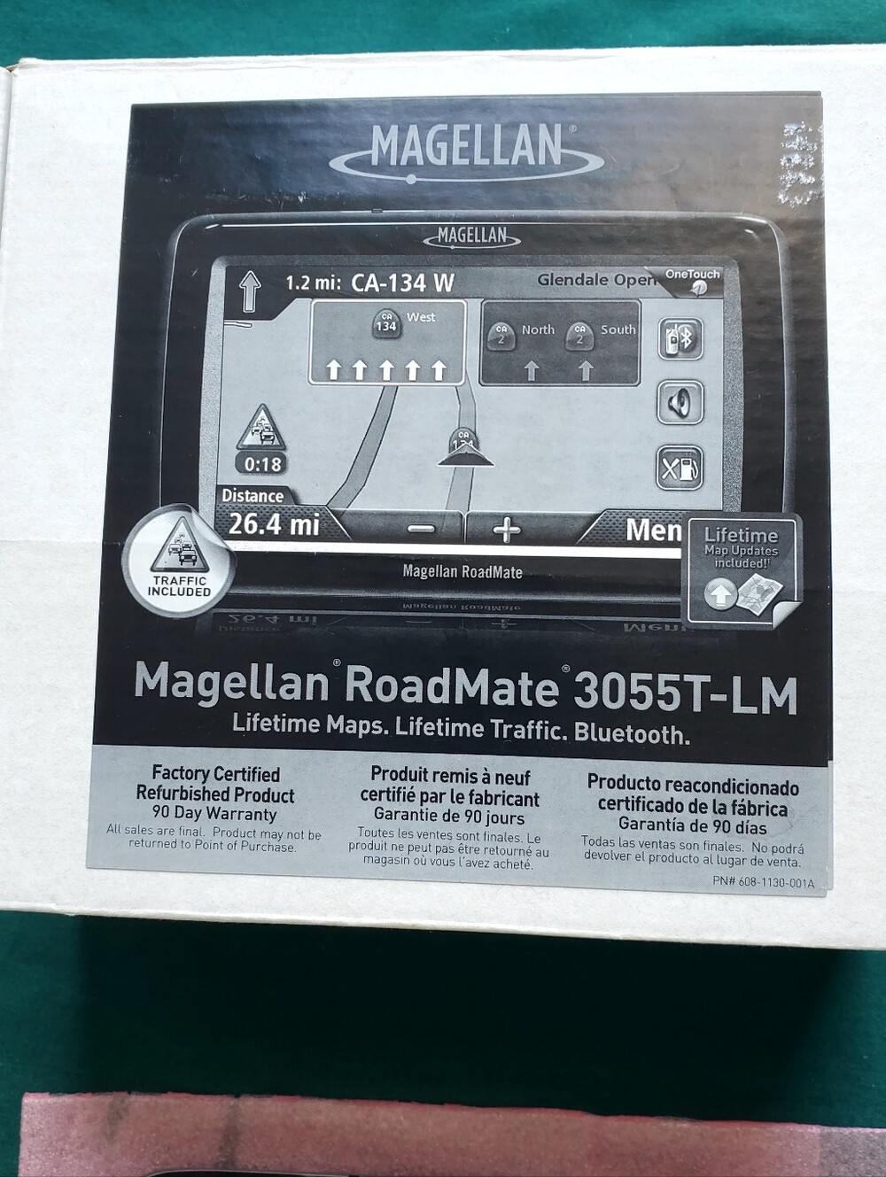 Magellan Outdoors RoadMate 3055T-LM Portable GPS Navigator - black and white